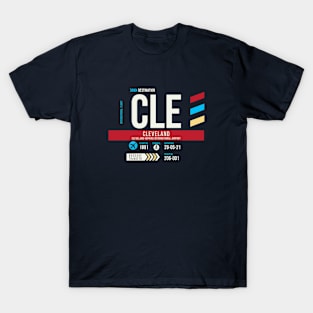 Cleveland (CLE) Airport Code Baggage Tag T-Shirt